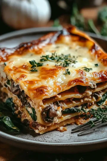 Mushroom And Spinach Lasagna