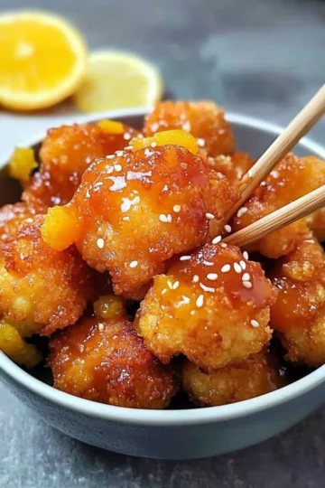 Glazed Orange Cauliflower “Chicken”
