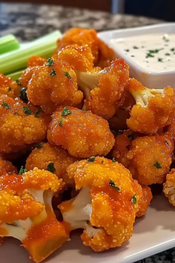 Crispy Buffalo Cauliflower Bites
