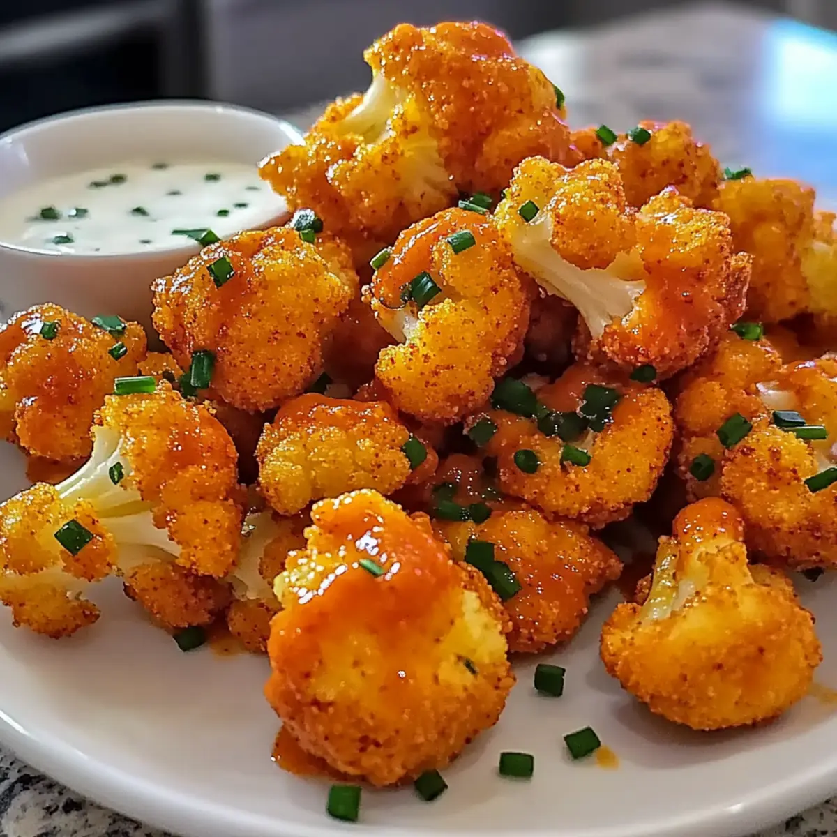Crispy Buffalo Cauliflower Bites