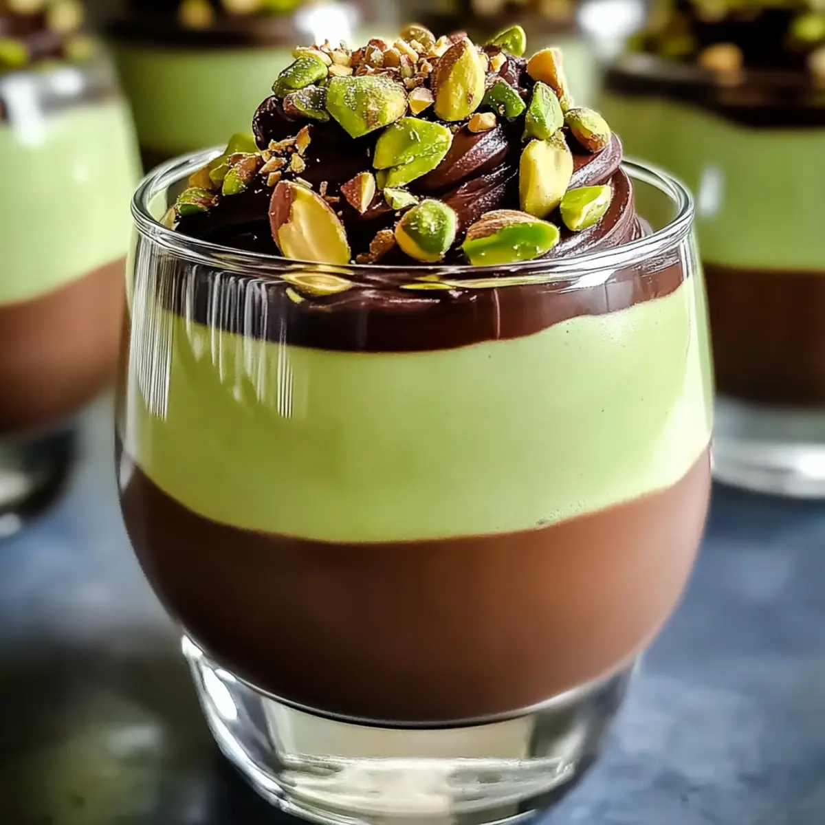Pistachio Mousse with Chocolate Ganache