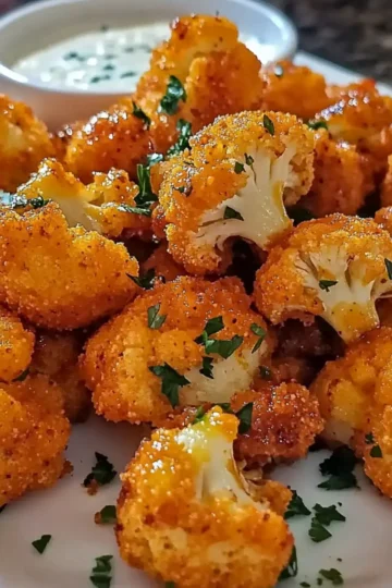 Crispy Buffalo Cauliflower Bites