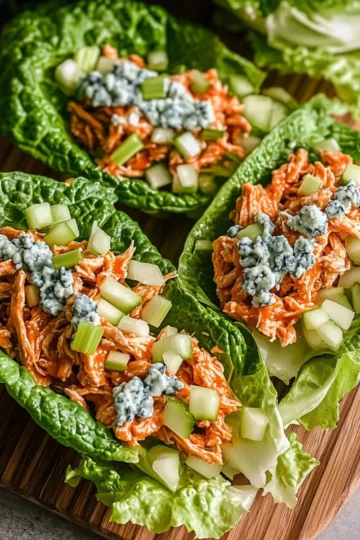 Buffalo Chicken Lettuce Wraps