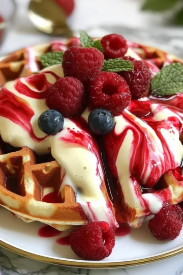 Red Velvet Marble Waffles