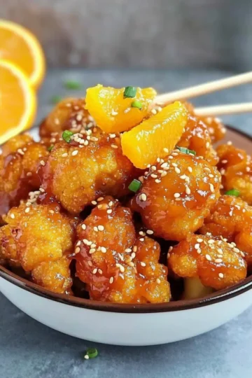 Glazed Orange Cauliflower “Chicken”