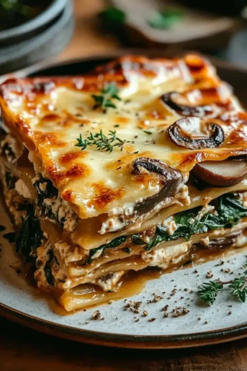 Mushroom And Spinach Lasagna