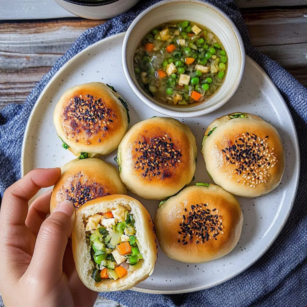 Crispy Bottom Veggie Buns for a Cozy Vegan Comfort Meal 5 Crispy Bottom Veggie Buns