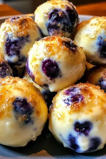 Lemon Blueberry Cottage Cheese Protein Bites