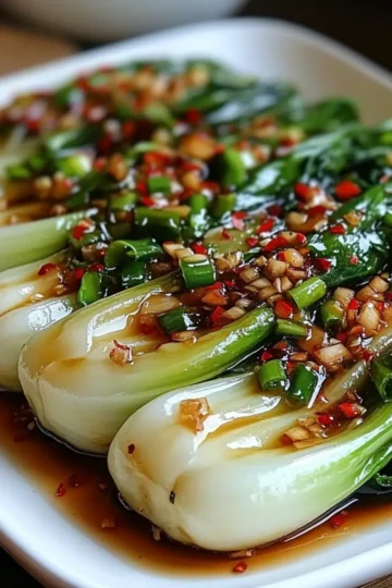 Bok Choy with Ginger Chili Sauce