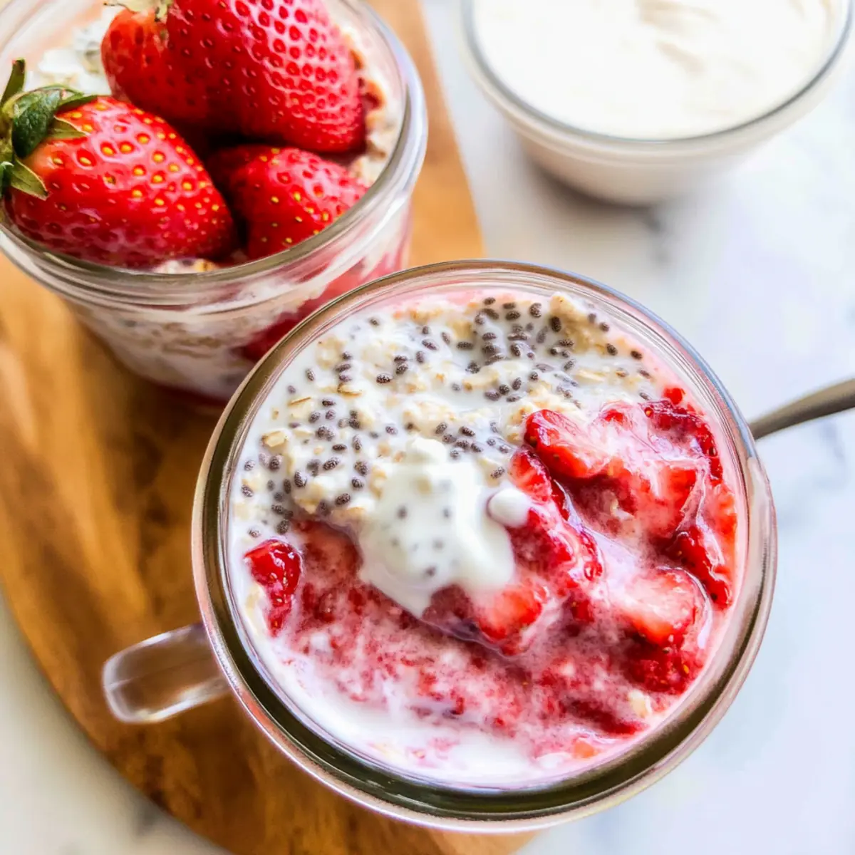 Strawberries & Cream Overnight Oats