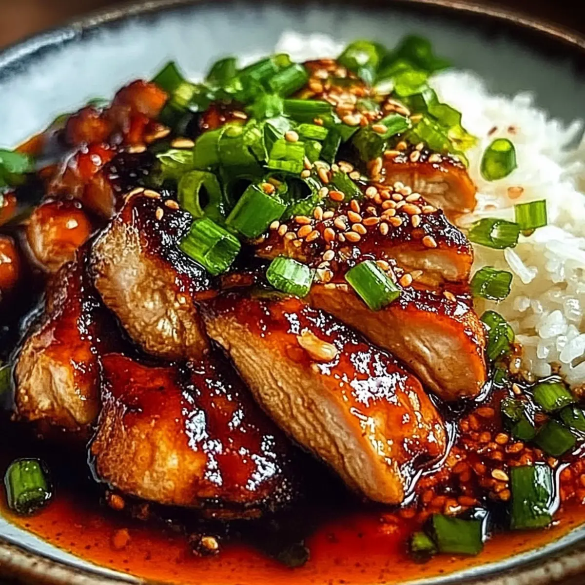 Caramelised soy chicken