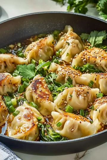 One Pan Dumpling Dinner