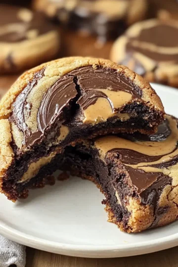 Peanut Butter Brownie Swirl Cookies
