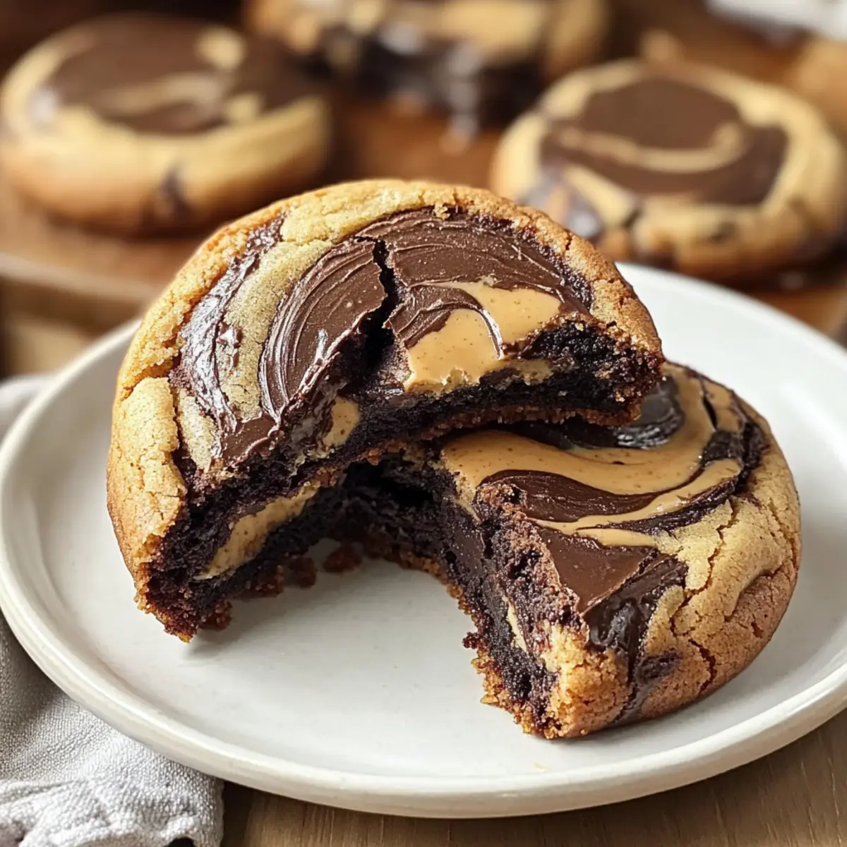Peanut Butter Brownie Swirl Cookies