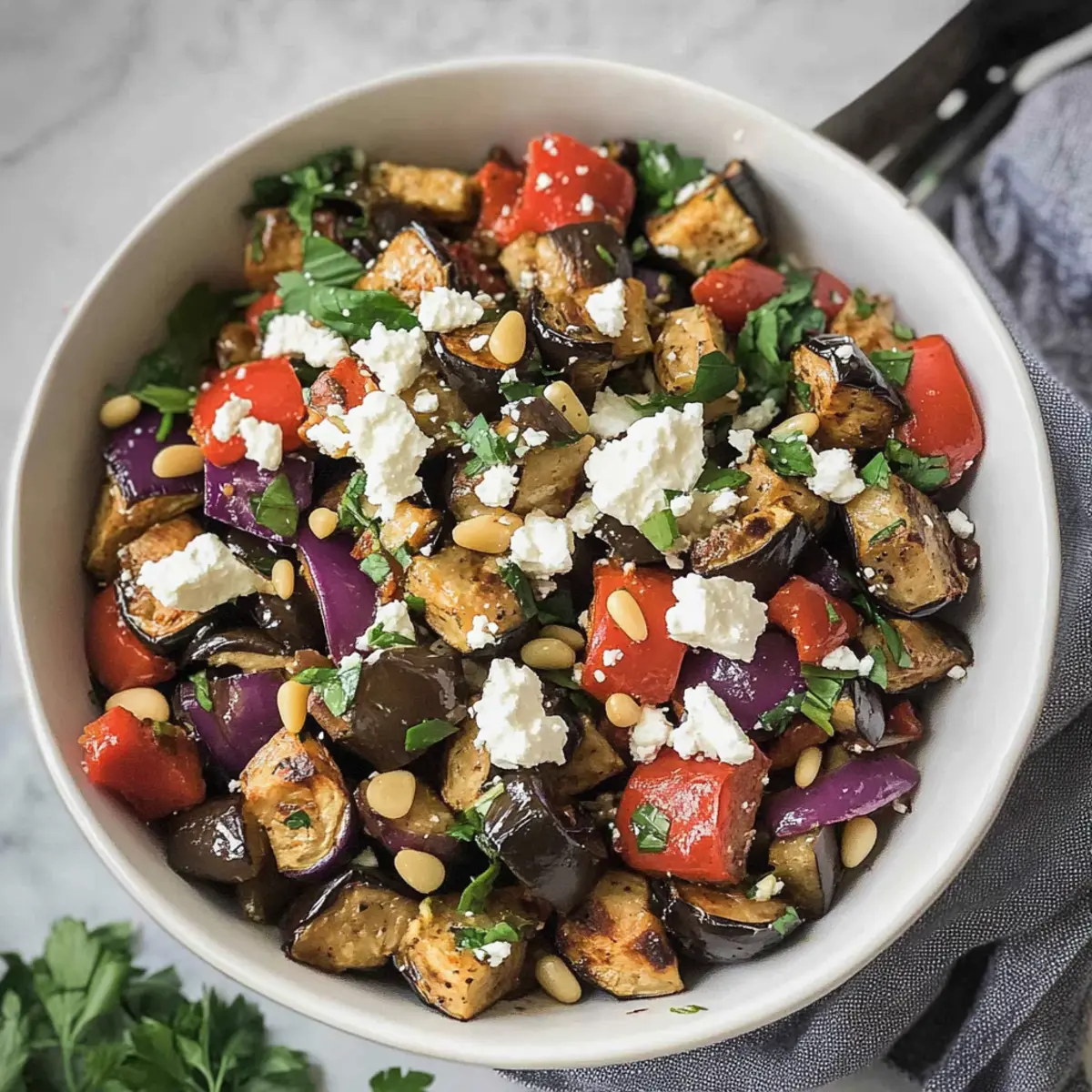 Mediterranean-Style Roasted Eggplant Salad: Flavor in Every Bite 5 Mediterranean-Style Roasted Eggplant Salad