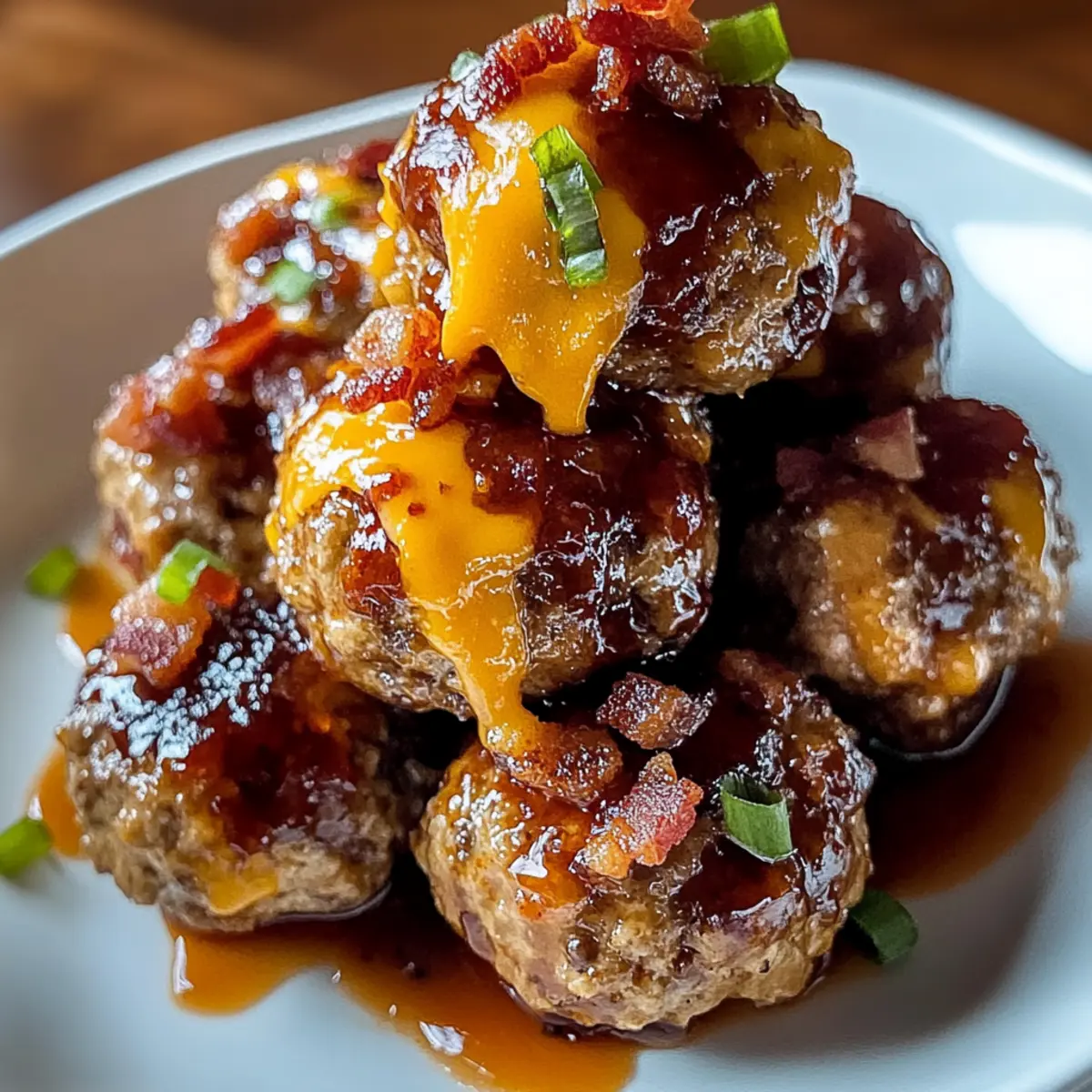 Bourbon Bacon Cheeseburger Meatballs