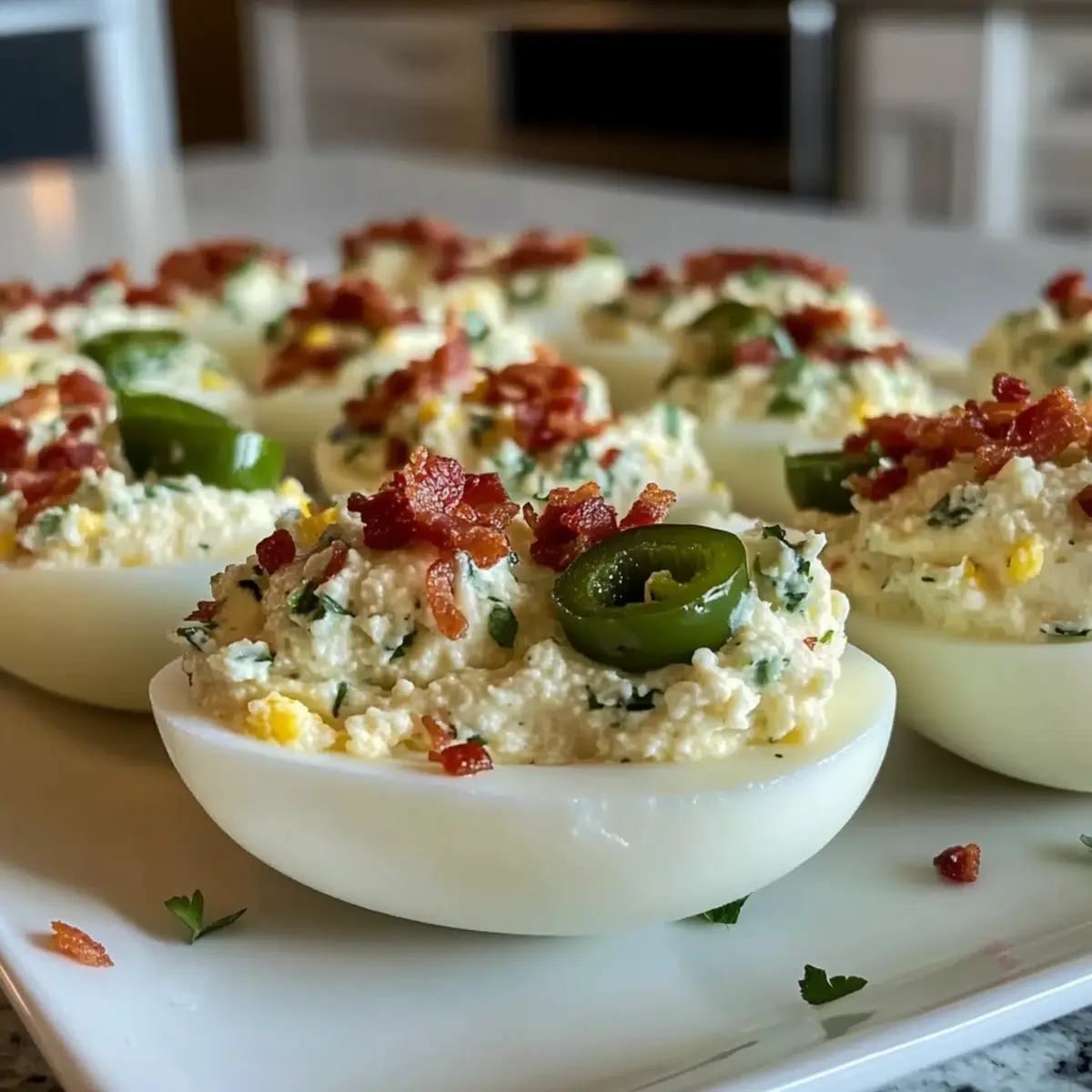 Spice Up Your Party with Jalapeño Popper Deviled Eggs 2 7c610a3f 1c39 4ca0 b844 7c2d5c834bc4tr dugddg