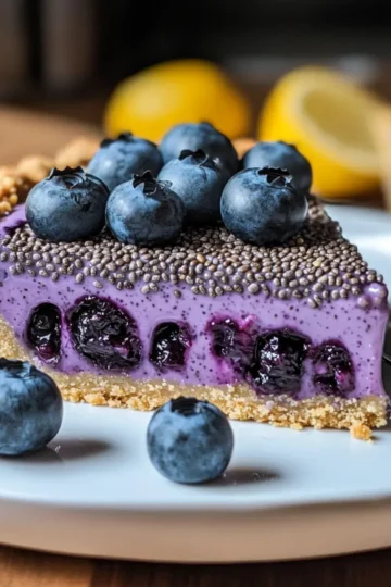 No-Bake Blueberry Chia Seed Pie