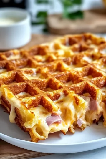 Ham and Cheese Chaffles