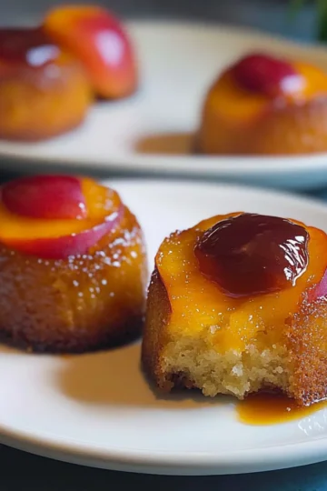 Peach Upside Down Mini Cakes