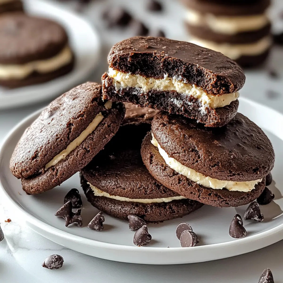 Brownie Cookie Dough Sandwich Cookies