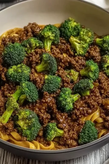 Ground Beef and Broccoli