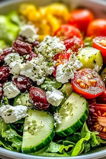 Mediterranean Green Salad Bowl