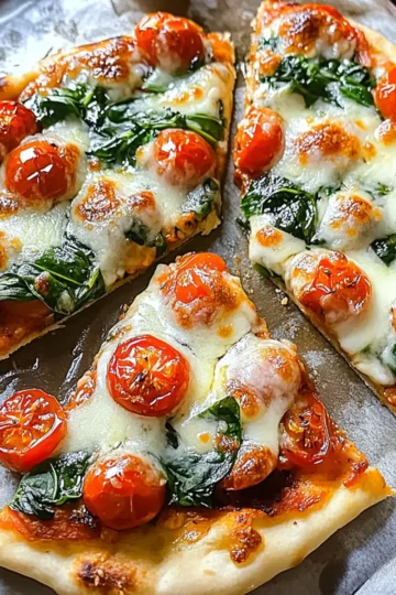 Tomato and Spinach Flatbread Delight