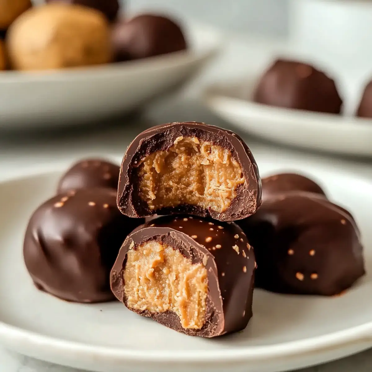 Chocolate Peanut Protein Bites