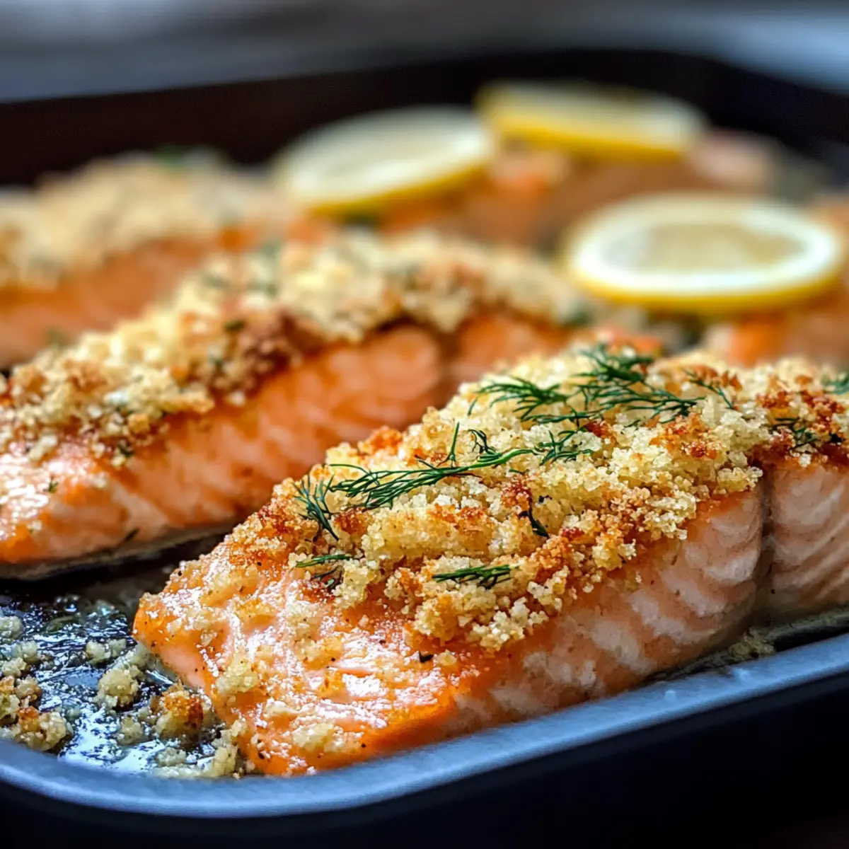 Lemon Parmesan Crusted Salmon
