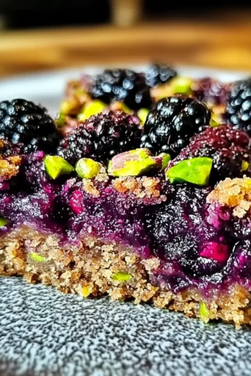 Blackberry Pistachio Bars
