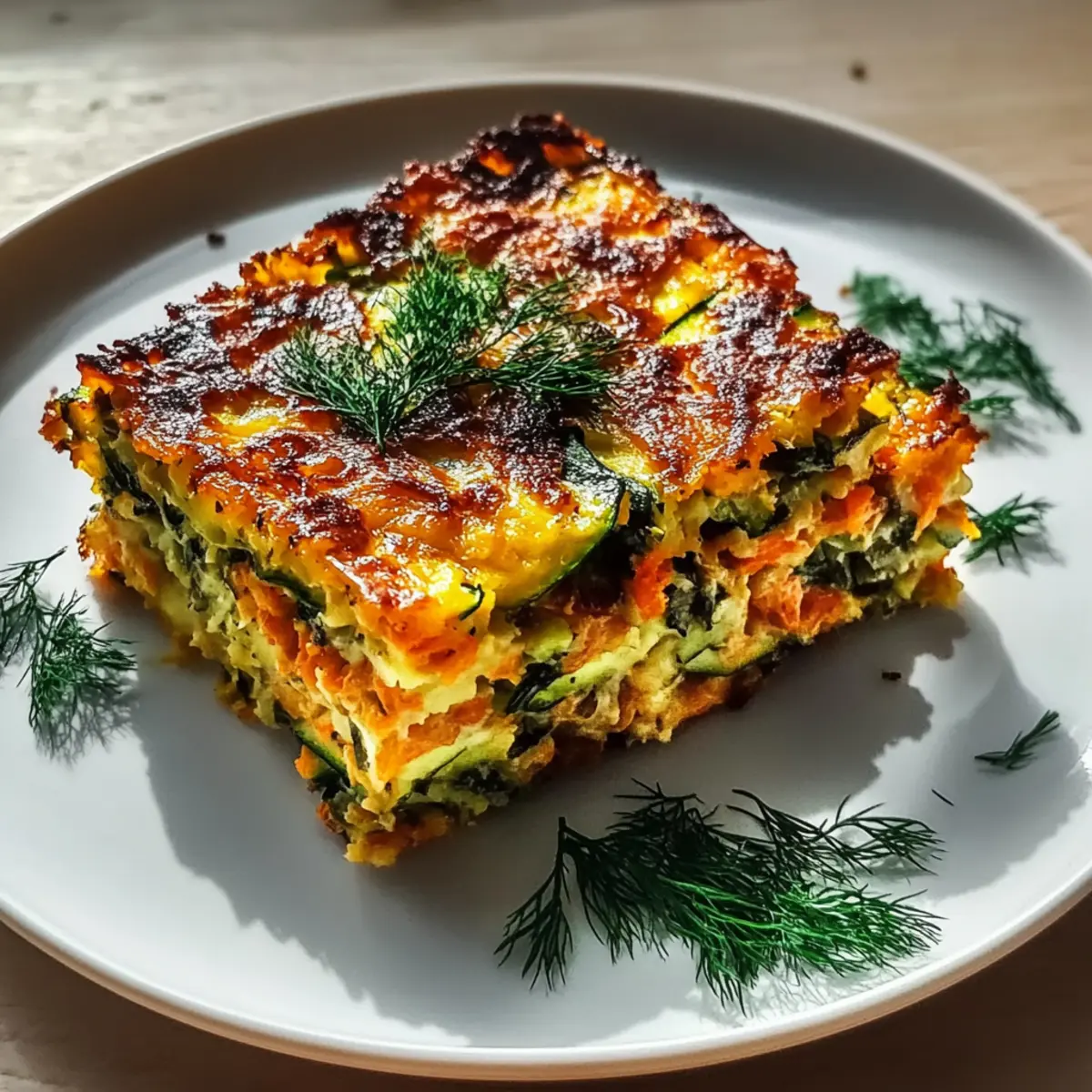 Zucchini and carrot slice