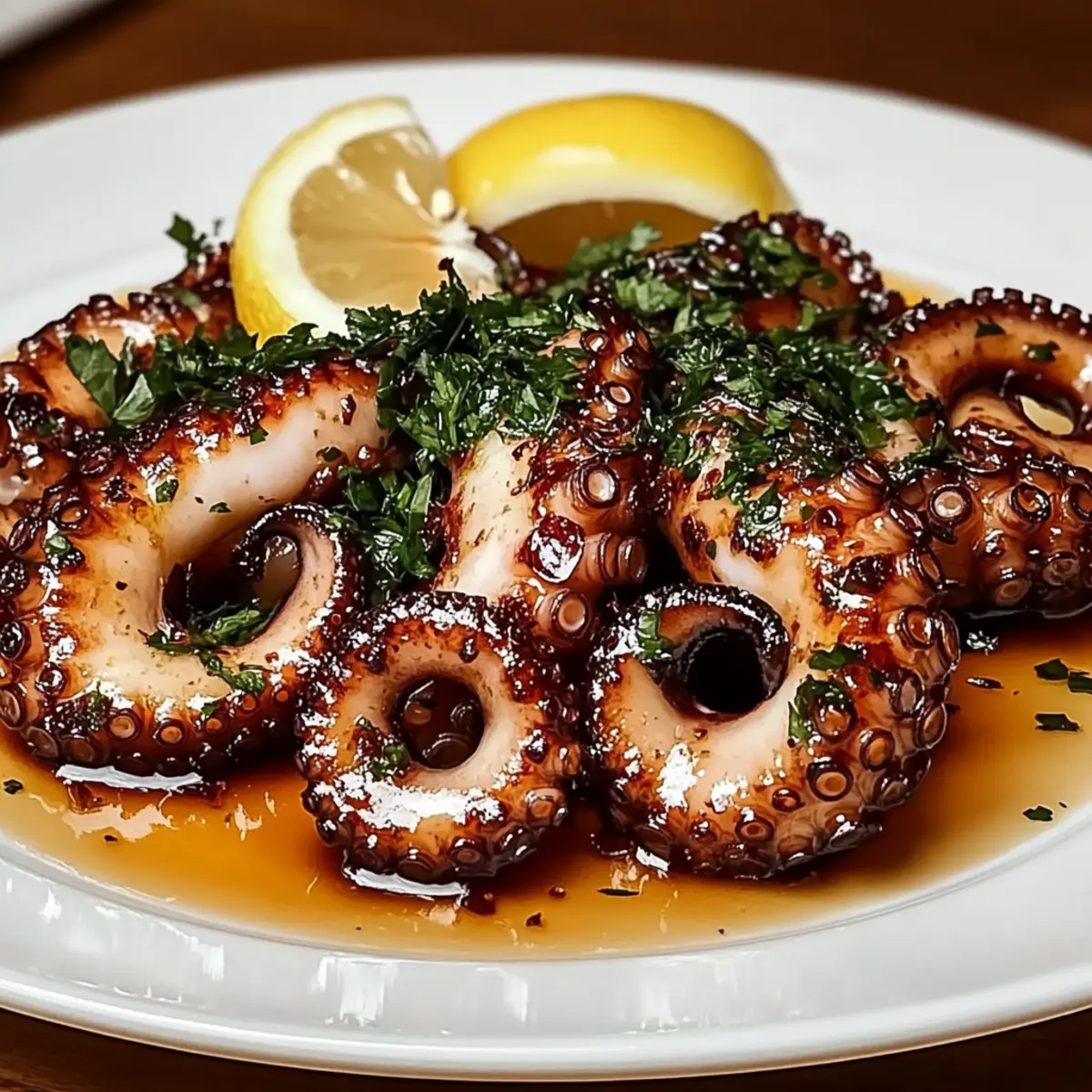 Spicy Garlic Grilled Octopus