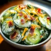 Cucumber Salad with Bacon and Cheese