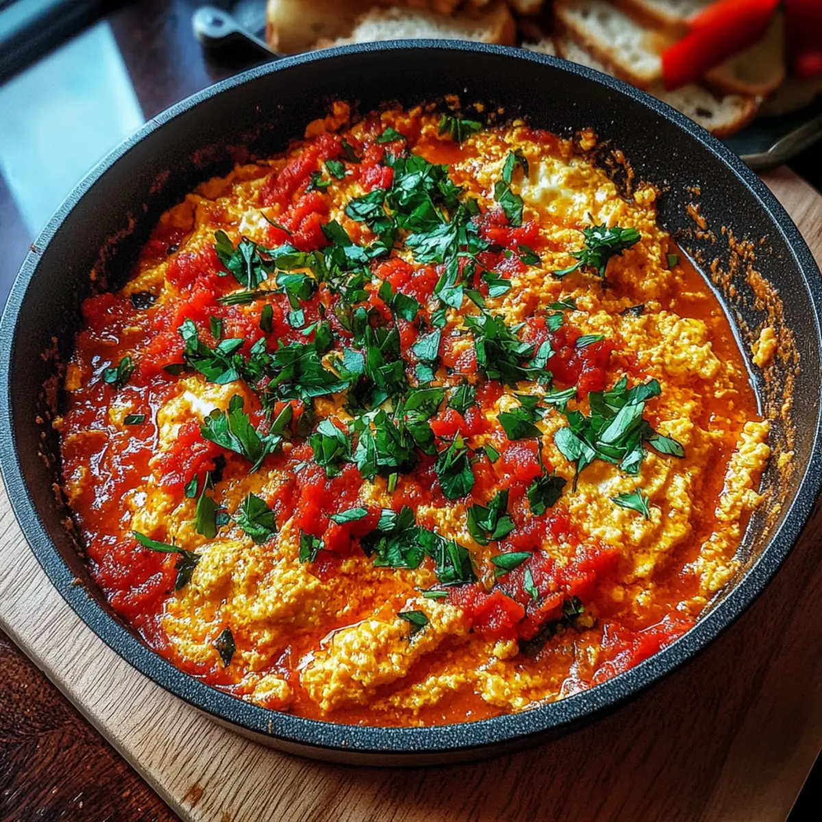 Turkish Scrambled Eggs And Tomatoes