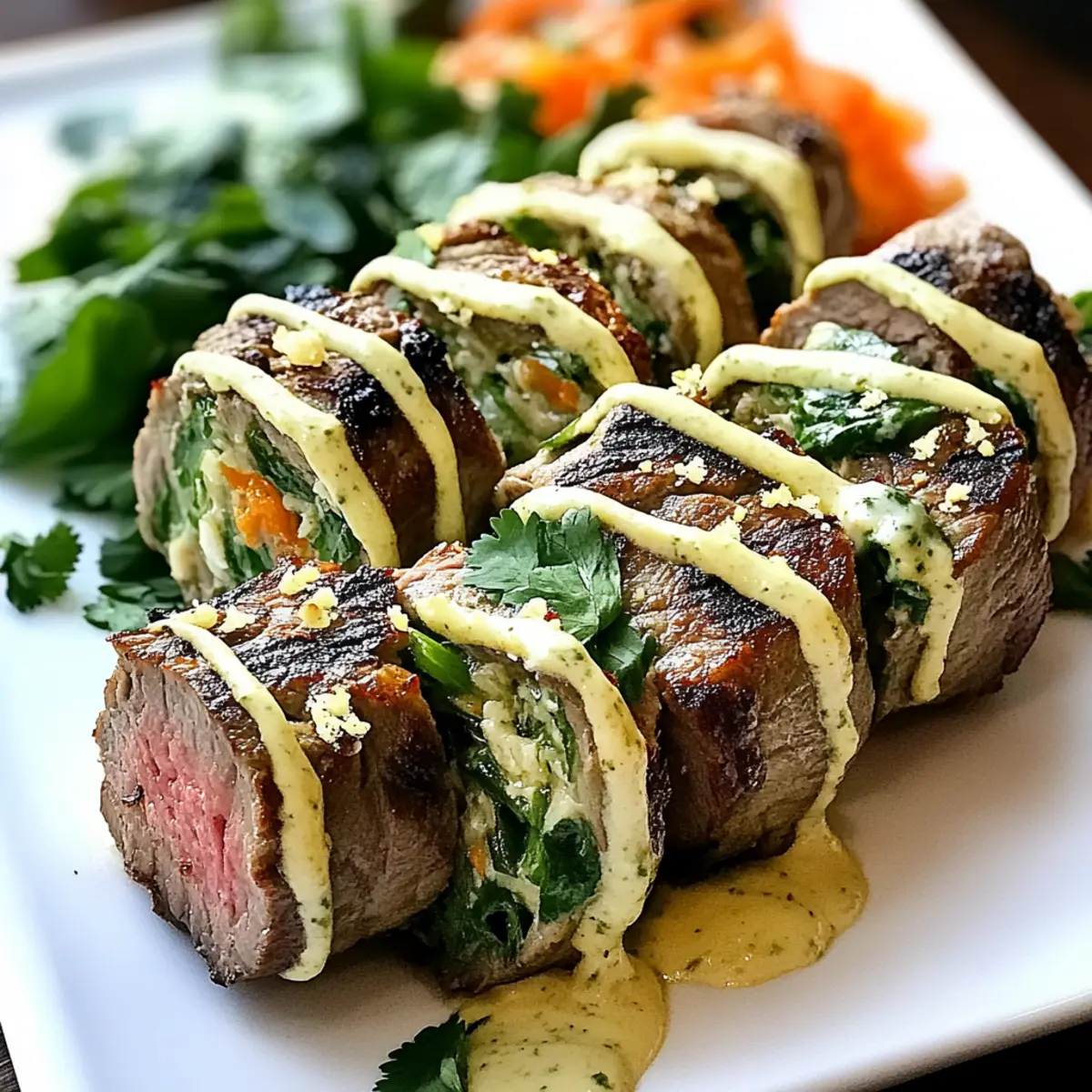 Hatch Green Chile Steak Roll Ups