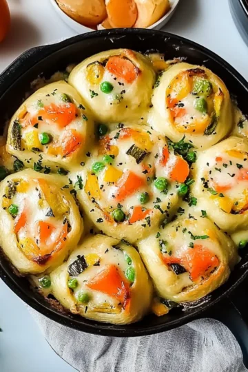 Cheesy Baked Vegetable Rolls