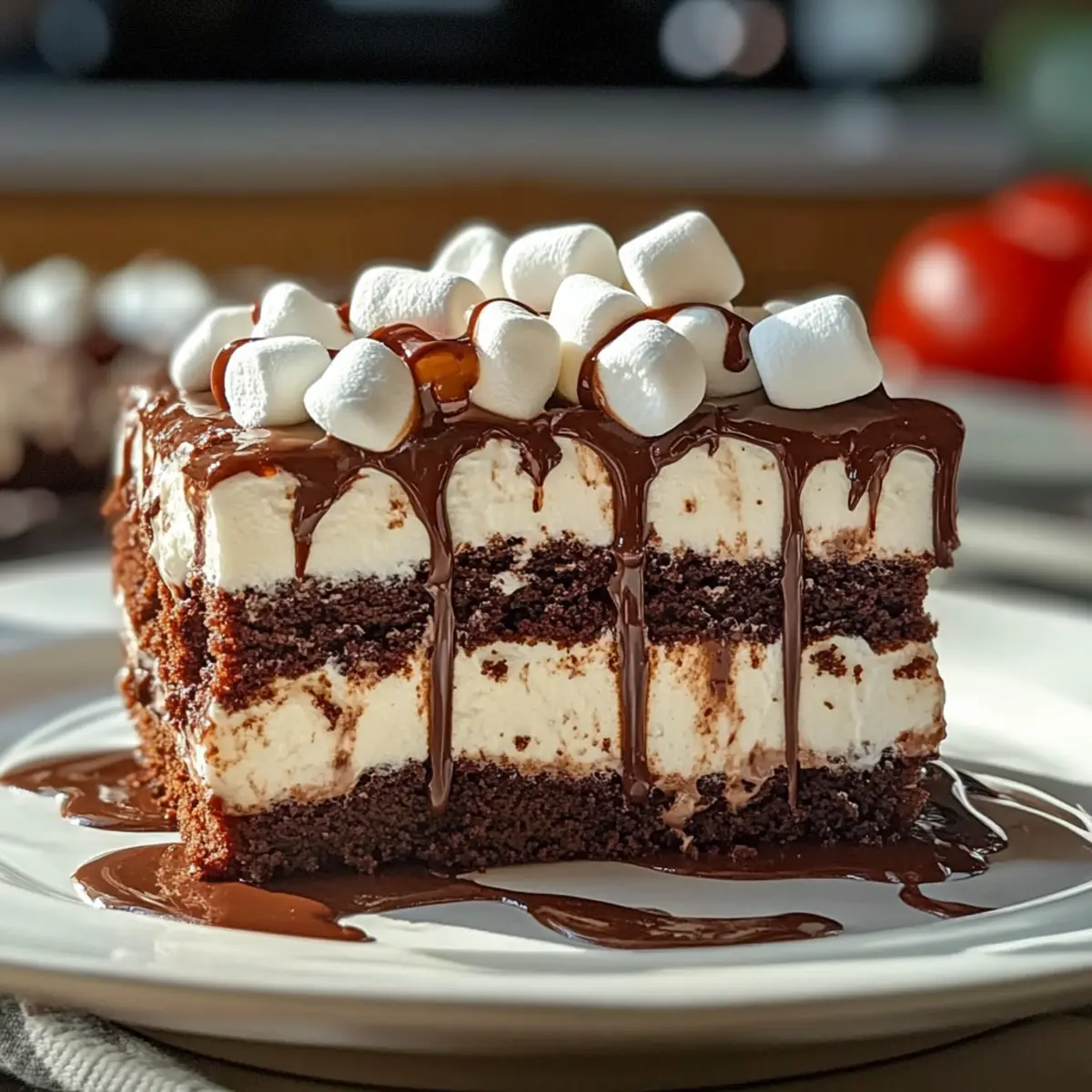 Hot Chocolate Poke Cake