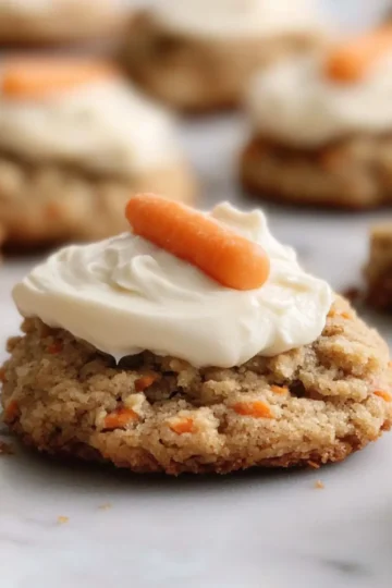 Cream Cheese Frosted Carrot Cake Cookies