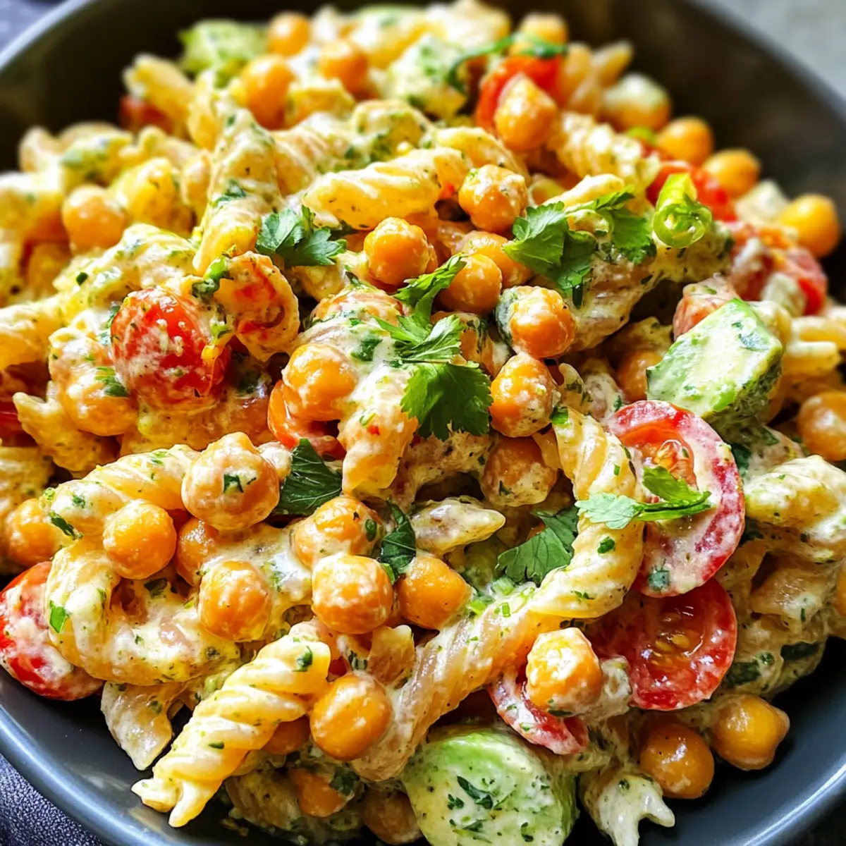 Buffalo Chickpea Pasta Salad