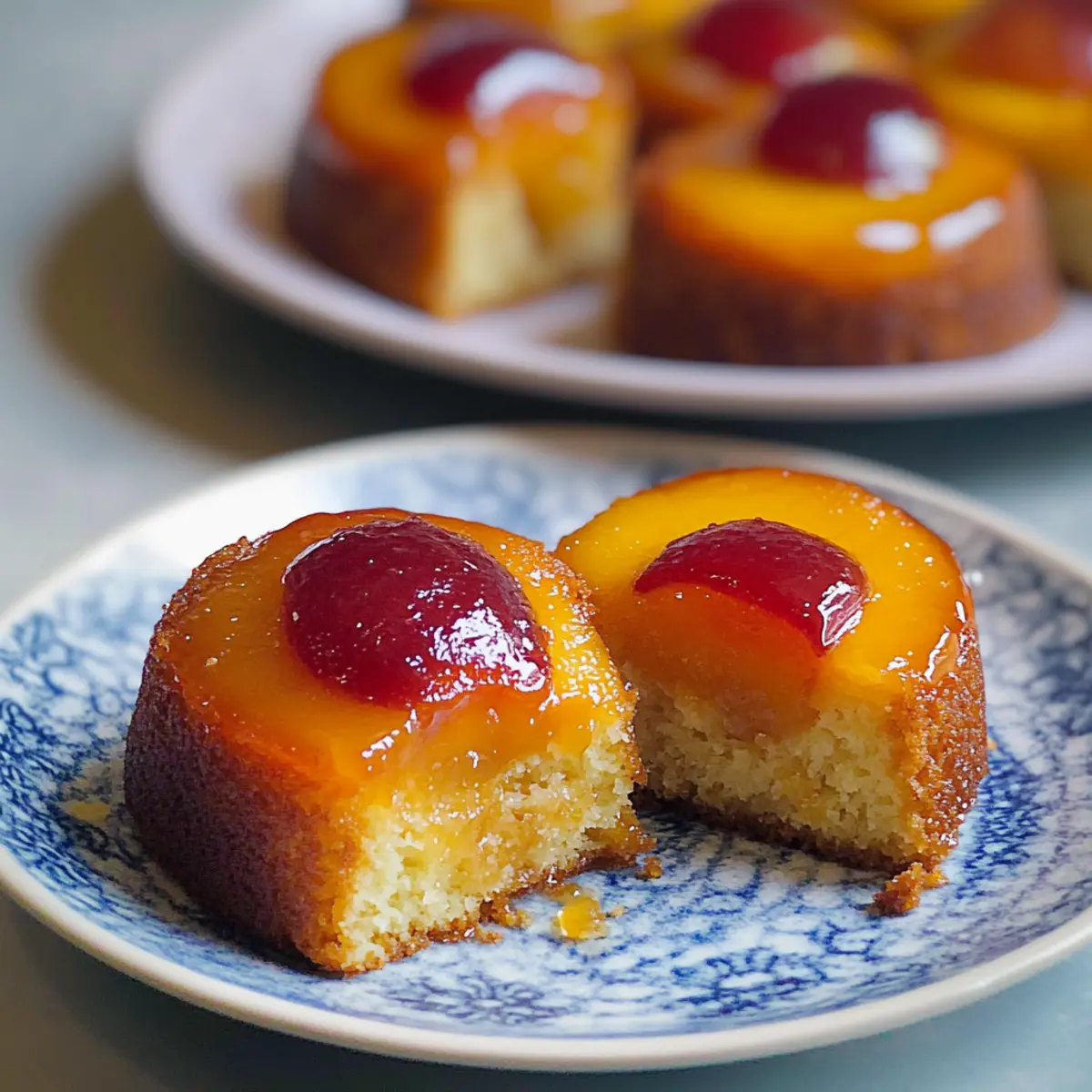 Peach Upside Down Mini Cakes