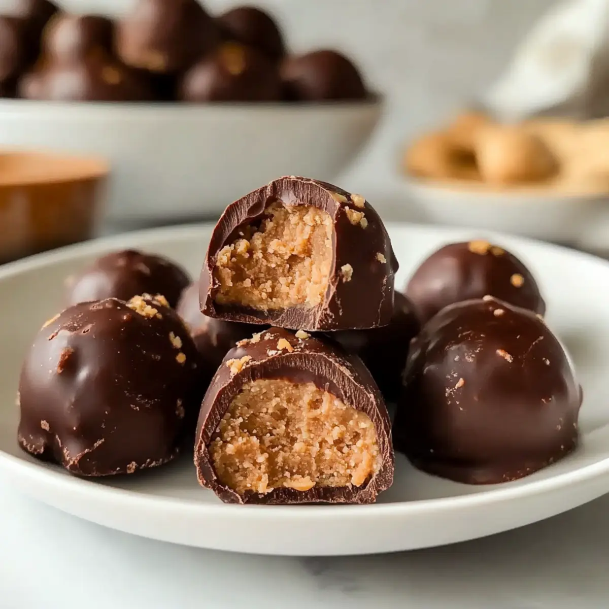 Chocolate Peanut Protein Bites