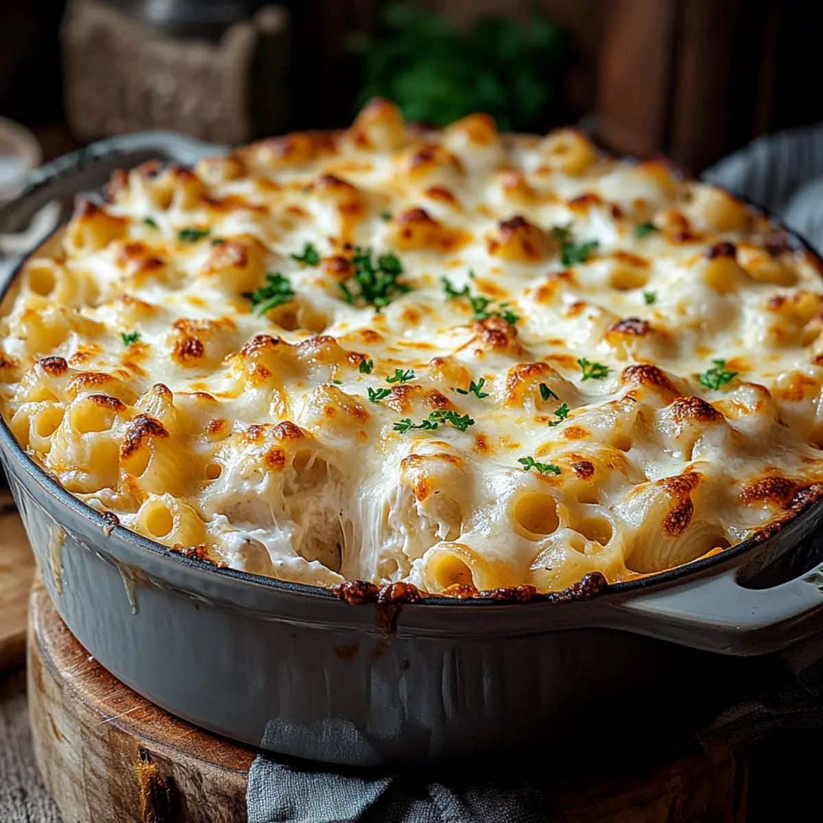 Baked Pasta with Creamy White Sauce