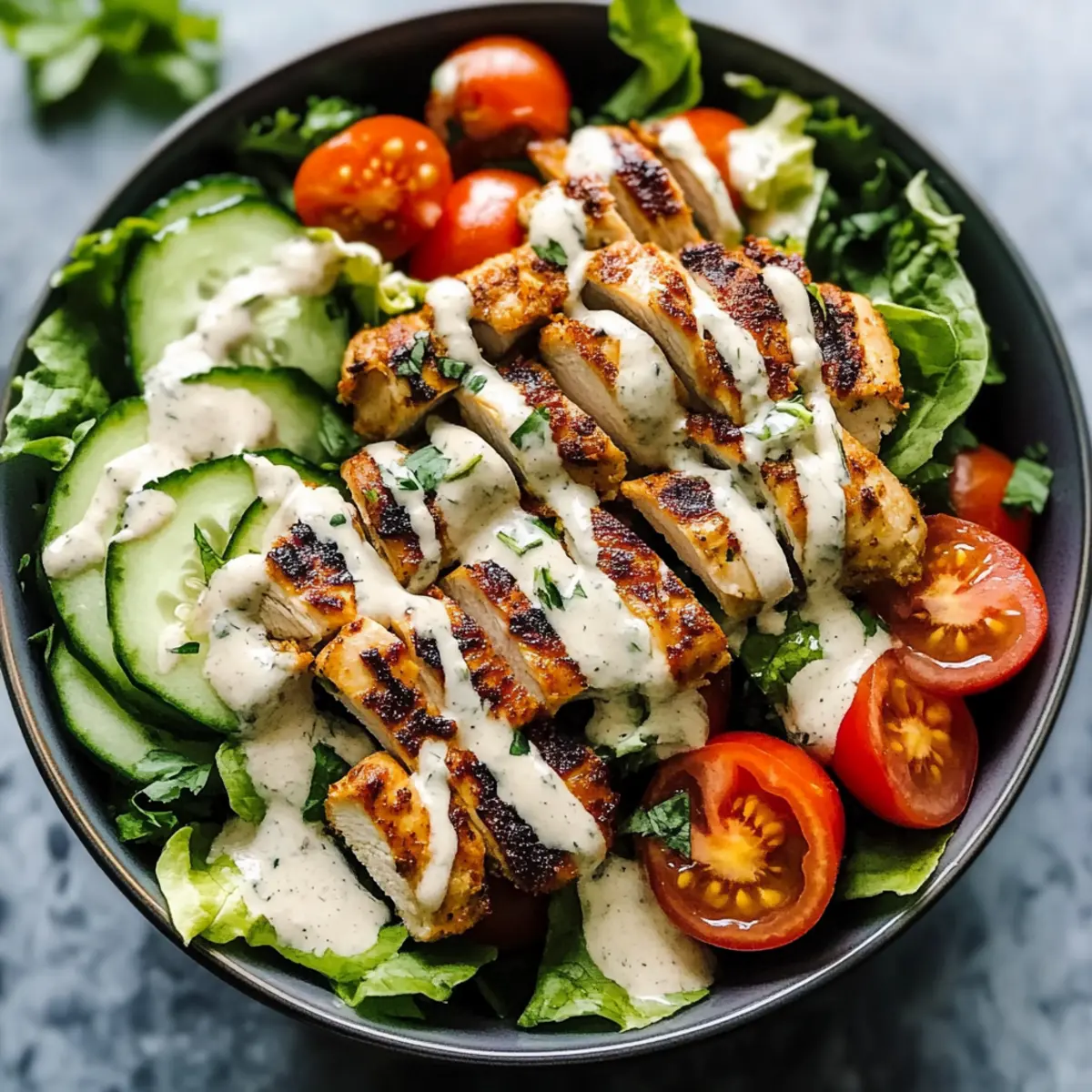 Zesty Chicken Shawarma Salad with Creamy Tahini Bliss 5 Chicken Shawarma Salad