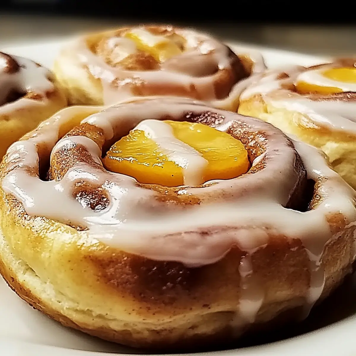 Peach Pie Cinnamon Rolls