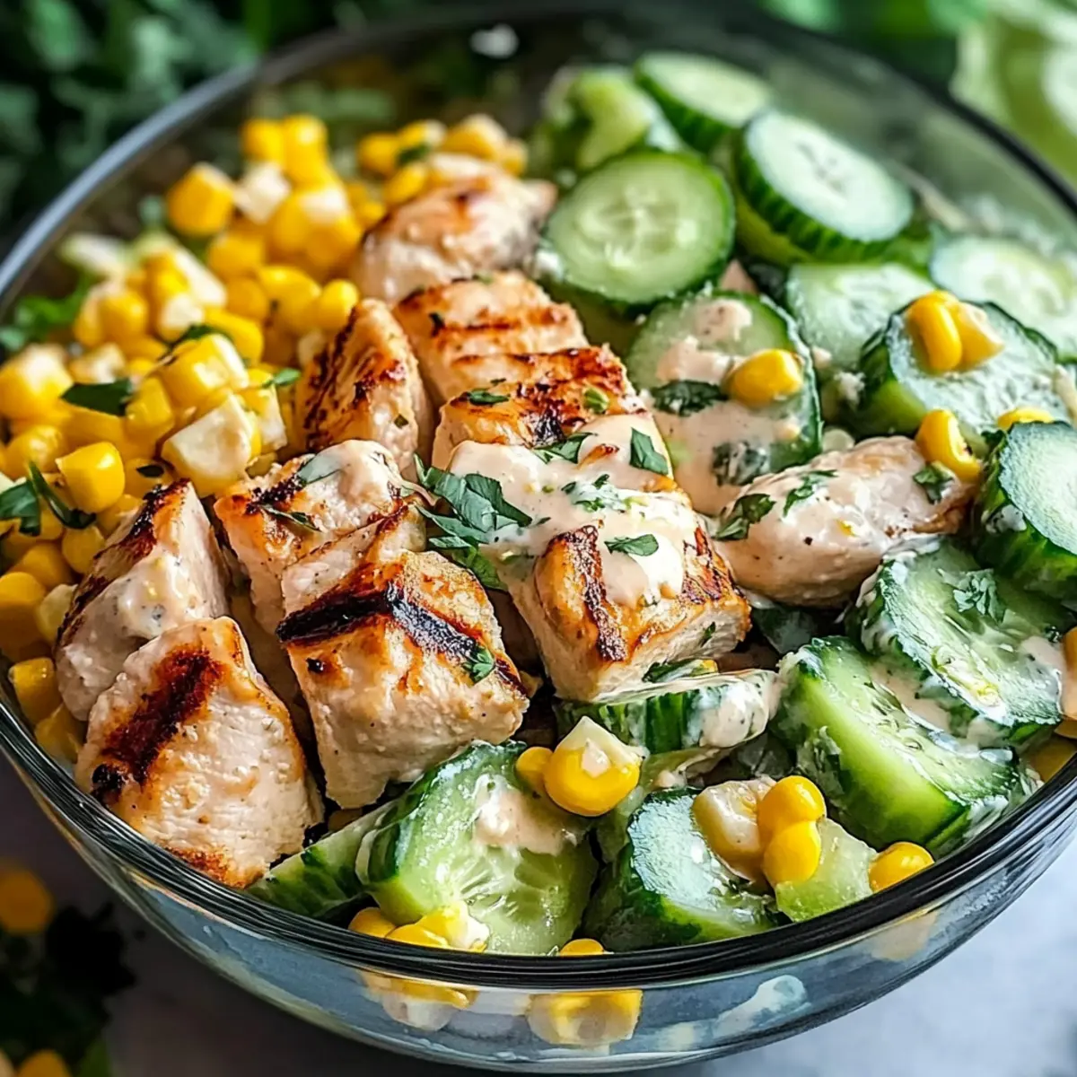 Creamy Cucumber Chicken Salad