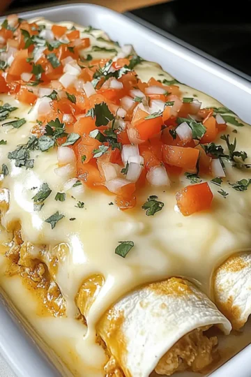 Creamy Queso Chicken Enchiladas