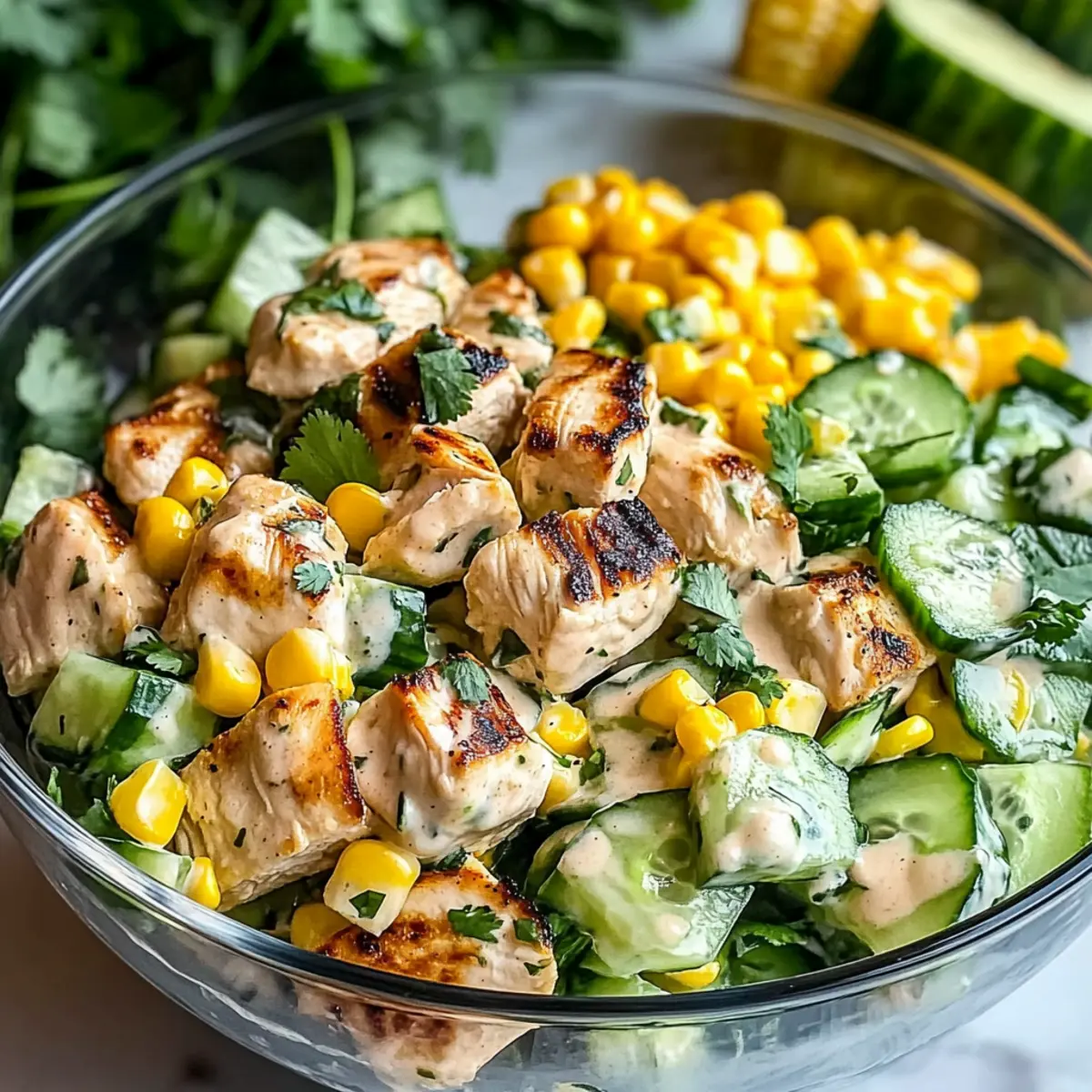 Creamy Cucumber Chicken Salad