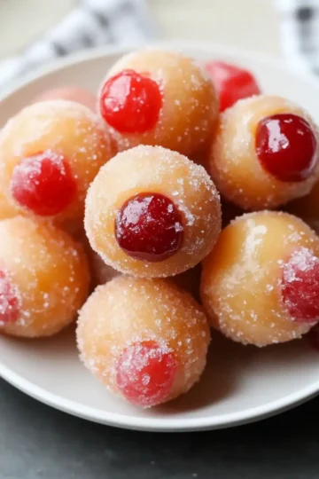 Irresistible Cherry Doughnut Holes