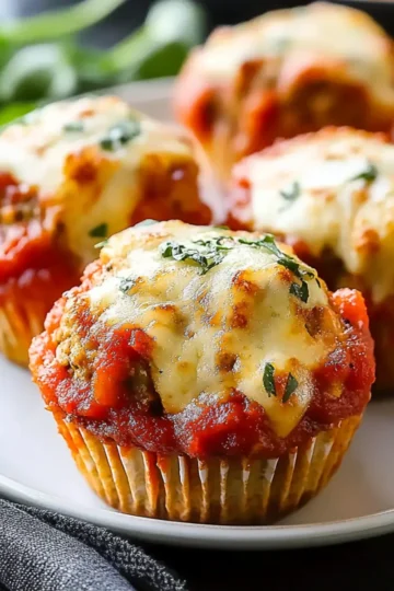Chicken Parm Mini Meatloaf Muffins